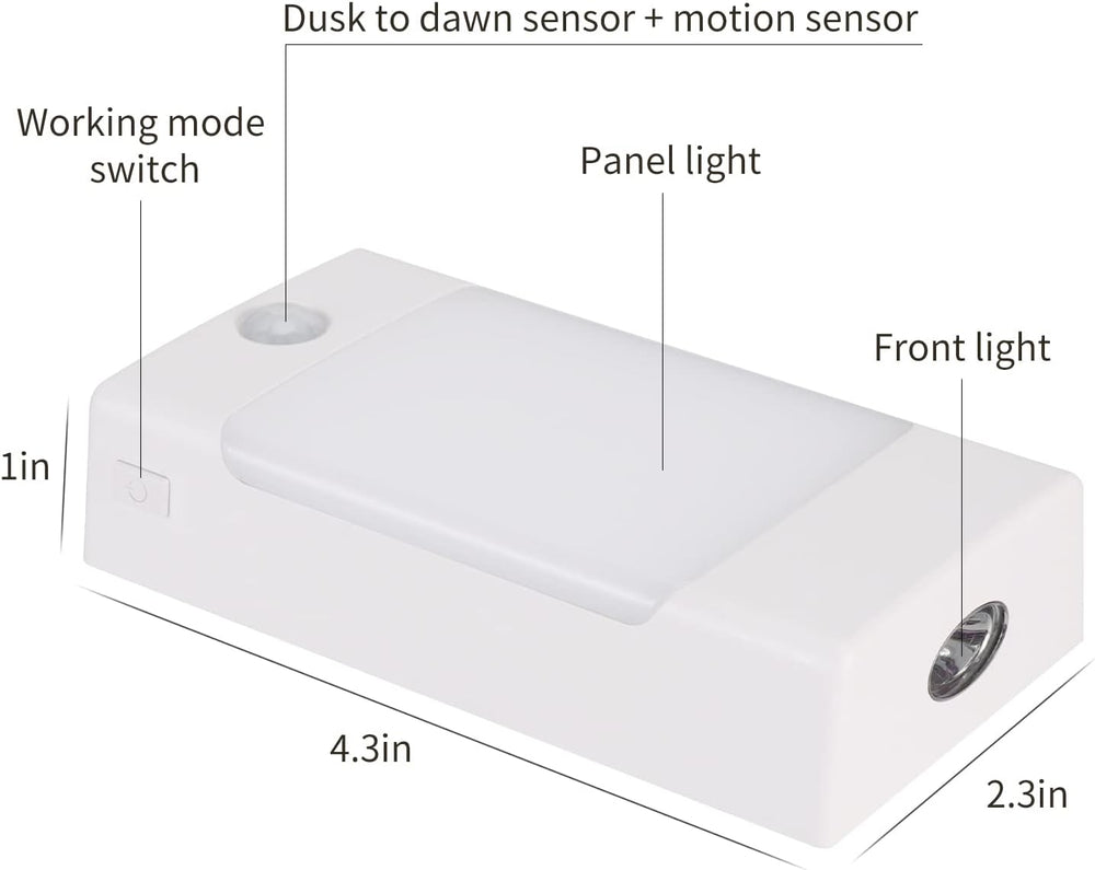 4-in-1 LED Night Light Emergency Backup Light, Motion Sensor, Dusk-to-Dawn Se...