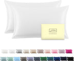 Silk Pillowcase for Hair and Skin,Soft,Breathable and Sliky 100% Standard Size Pillow Cases Set of 2,Both Sides Natural Mulberry Silk Pillowcases with Hidden Zipper(Standard Size 20"X 26",2pcs)