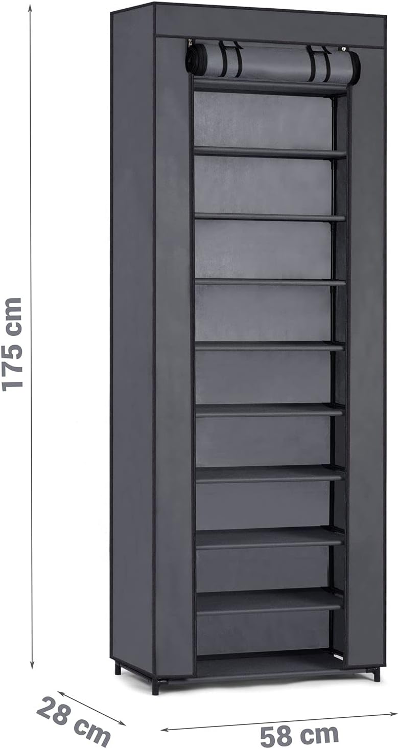 Wardrobe, graphite, 28 x 58 x 175 cm
