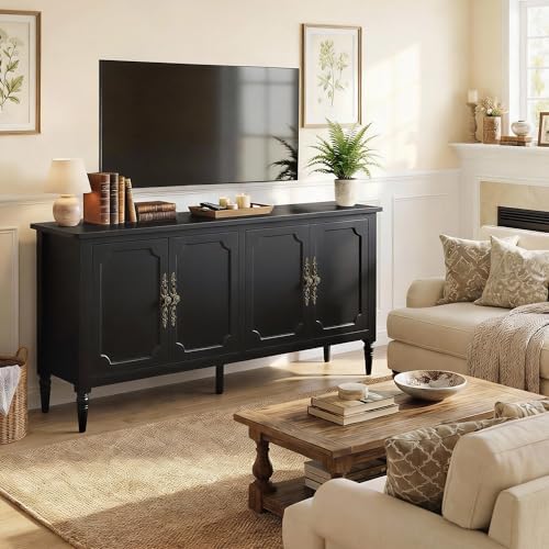 RoyalCraft Buffet Cabinet with Storage, 59" Painted Sideboard Coffee Bar