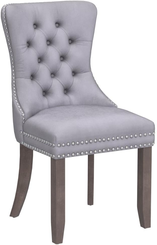 KCC Velvet Dining Chairs Set of 2, Upholstered High-end Tufted Dining Room Ch...