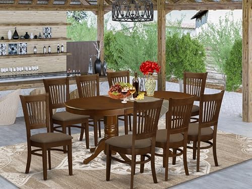 East West Furniture VANC9-ESP-C 9 Piece Modern Dining Table Set Includes an O...