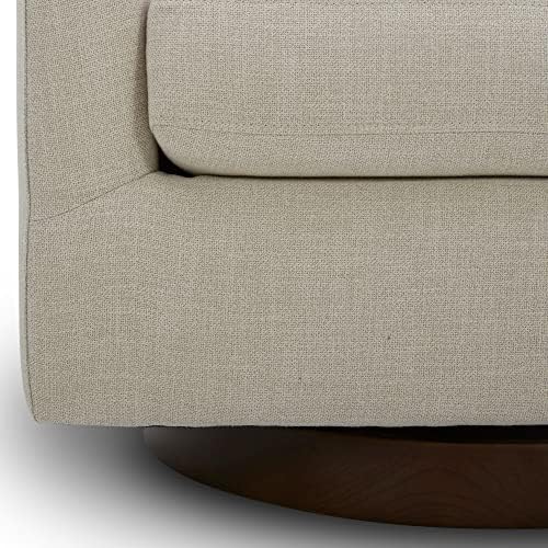 CHITA Swivel Accent Chair Set of 2, FSC Wood Frame, Fully Assembled, Linen