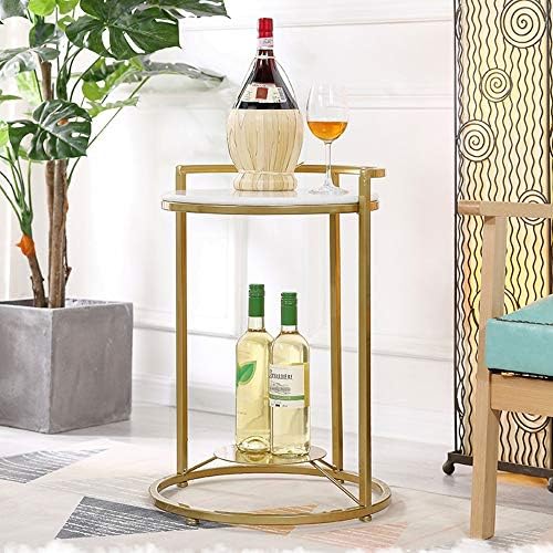 Telephone Table, Side Table Living Room Marble Small Round Table Telephone Ta...
