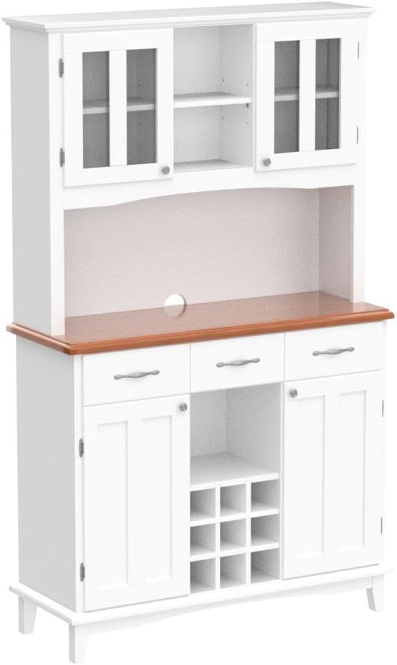 PETSITE Kitchen Pantry Storage Cabinet, Freestanding Microwave Cupboard with ...