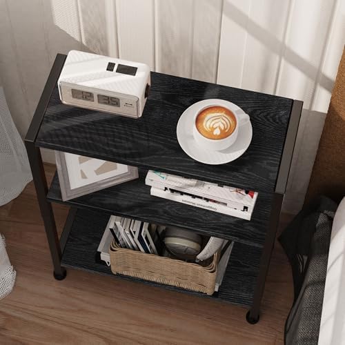 3-Tier Side Table Set of 2, Small End Table, Sofa Side Table for Narrow Space...