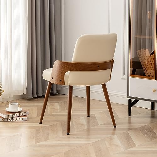 Dining Room Chairs,Mid Century Modern Kitchen Chair,Upholstered Faux Leather ...