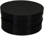 Sarah's Hat Boxes Classic Black Hat Box – 16.75" x 8.5" (Dia. x Ht.) Handmade in USA – Odorless Non-Toxic Adhesive, Cording Handle – Premium Storage for Hats & Accessories