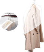 KEEGH Extra Wide Garment Shoulder Covers Bag (Set of 12) Breathable Hanging Closet Suit Organizer Keep Clothes Shoulder Clean, 2" Gusset Hold More Coats, Jackets, Dress | 2 in Gusset Hold More Suit, Coats, Jackets, Dress, Breathable Garment Covers Dust