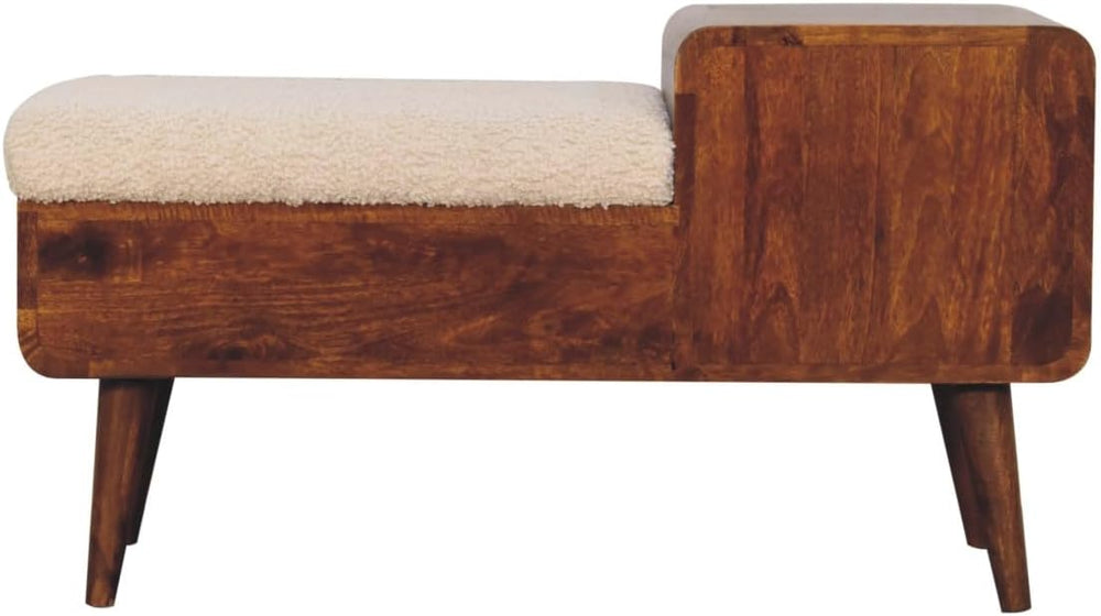 Furniture Solid Wood Boucle Carved Chestnut Telephone Table