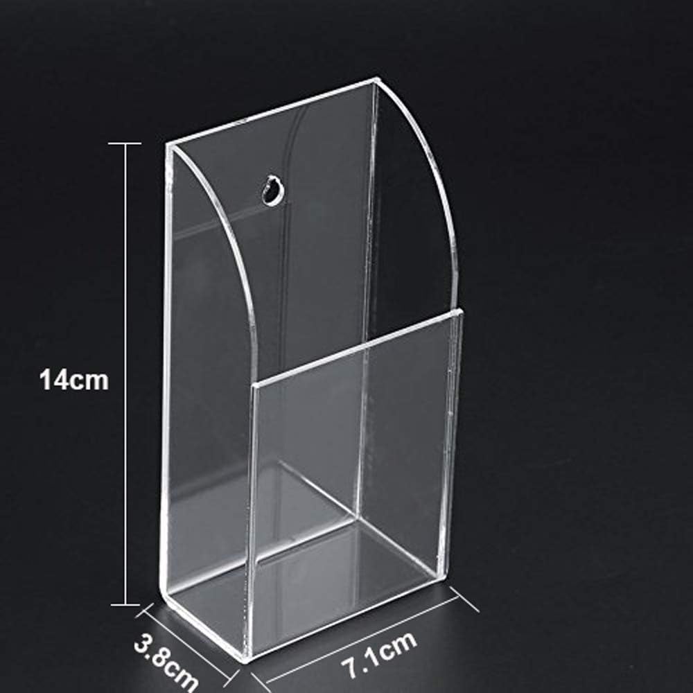 APSOONSELL Remote Control Holder Organizer Wall Mount Acrylic Tidy for Air Conditioner, TV Box, Stereo, 1 Slot