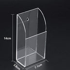 APSOONSELL Remote Control Holder Organizer Wall Mount Acrylic Tidy for Air Conditioner, TV Box, Stereo, 1 Slot