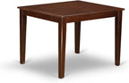 East West Furniture NOML5-MAH-W 5 Piece Dining Set Includes a Rectangle Dining Room Table with Butterfly Leaf and 4 Wood Seat Chairs, 32x54 Inch, Mahogany