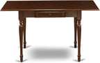East West Furniture MZDA5-MAH-W 5 Piece Kitchen Table & Chairs Set Includes a Rectangle Dining Table with Dropleaf and 4 Dining Room Chairs, 36x54 Inch, Mahogany