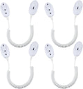 Magnetic Remote Leash Control Holder with Security Cable, Retractable Tidy Anti-lost Rope Organizer Easy Installation Stable Suitable for Projector TV Fan and Air Conditioner Remotes (4Pcs White, S)