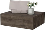 Vienna 1-Drawer Manufactured Wood Floating Nightstand, Dark Brown