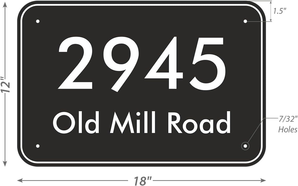 SmartSign Custom House Address Sign - Personalize House Number/Street Name, 1...