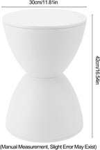 Gaoxin Hourglass Stool Wear Resistant Anti Impact Water Resistant Hourglass Stool Widely Use in Fitting Room White
