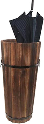 Wooden Umbrella Stand – Multi Functional Storage Box, Cane Holder, Divider Organizer | Compact Foyer Shelf, Elegant Wood Construction for Home Entryway Storage and Decor