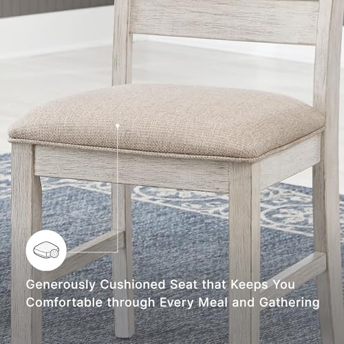 Signature Design by Ashley Skempton Farmhouse Dining Chairs Set of 2, White