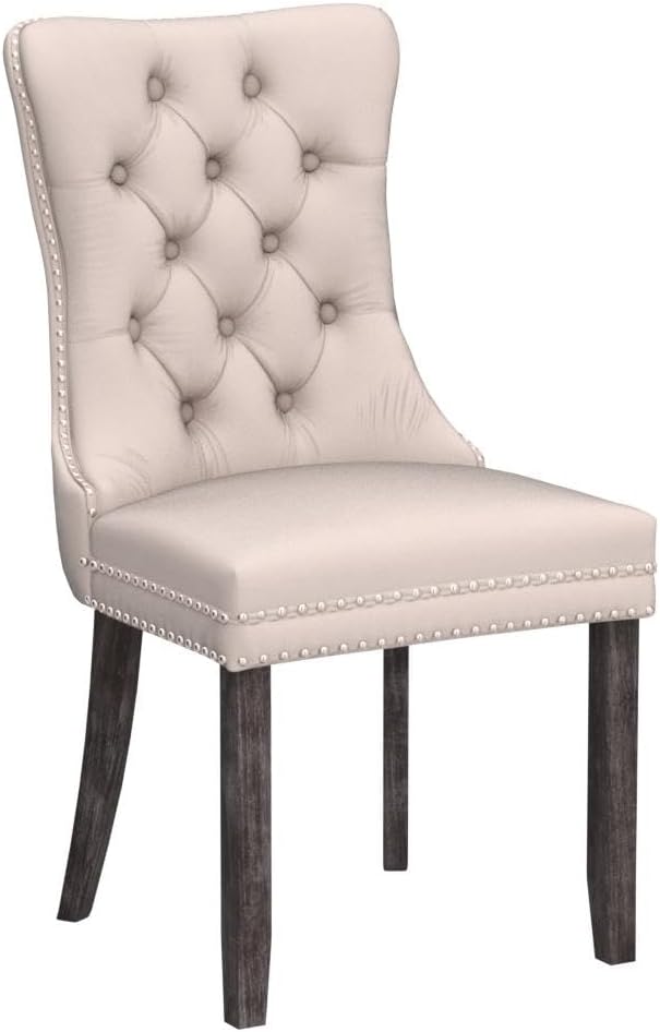 Kiztir Velvet Dining Chair Set of 2, Modern Kitchen Chairs with Nailhead Trim...