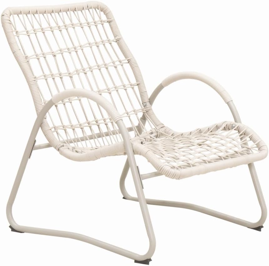 Outdoor Patio Lounge Chair (Set of 2) – Iron Frame & Plastic Wicker