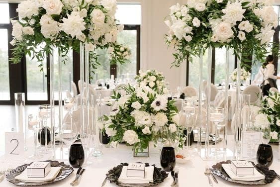 31.5inch 10 Set Acrylic Flower Vase Column Stand Wedding Flower vase Wedding Centerpieces for Tables