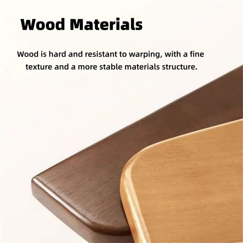 Wooden Round Side Table, Creative Small End Table for Small Spaces, Modern Ni...