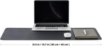 Cork Desk Mat - Dual-Sided Desk Pad for Office and Home - Desk Organization and Accessories - Ideal for Large Mouse Pad and Desk Mats on Top of Desks(Black,80cmx 40cm)