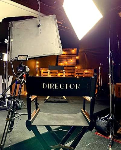 Filmcraft Pro Series Director Chair - Medium Black Finish with Black Canvas