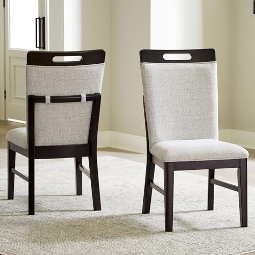 Signature Design by Ashley Upholstered Dining Chairs Set of 2, Gray/Brown