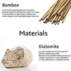 Matani Bamboo Toothbrush Holder Diatomite Tooth Brush Organizer - Storage Stand for Small Bathroom & Counter - Removable Base & Drain Holes, Water-Absorbent & Quick-Drying (Grey & Light Grey)