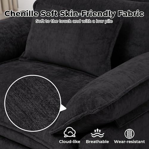 Oversized Accent Chair,44" Chenille Living Room Chairs,Modern Upholstere...