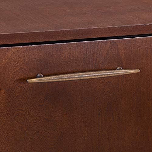 SEI FURNITURE Larson Corner Storage Bar Cabinet, brown.