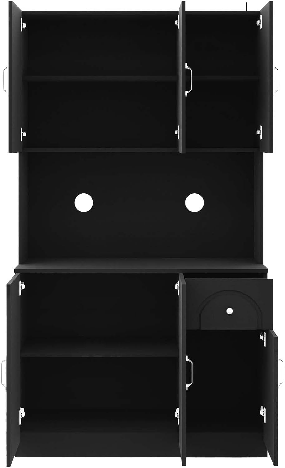 Kitchen Pantry Storage Hutch Cabinet, Tall Kitchen Cupboard & Stand Alone...