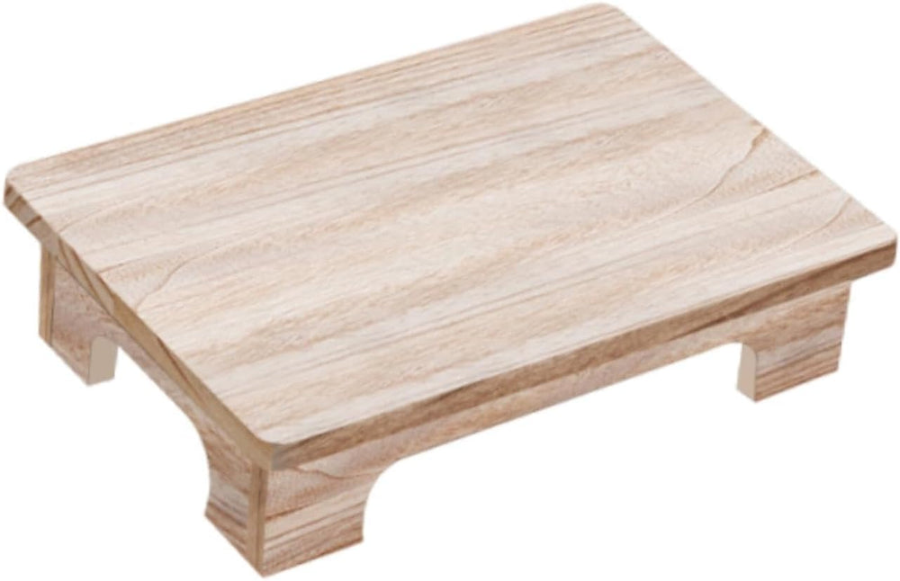 Wood Low Coffee Table Functional Stool for Meditation and Relaxation, Wood Co...