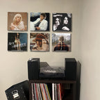 WPESI Vinyl Record Shelf Wall Mount 8Pack,7 Inch Acrylic Record Shelf,Record Wall Display, Vinyl Record Holder CD Rack,8 Pack(Clear)