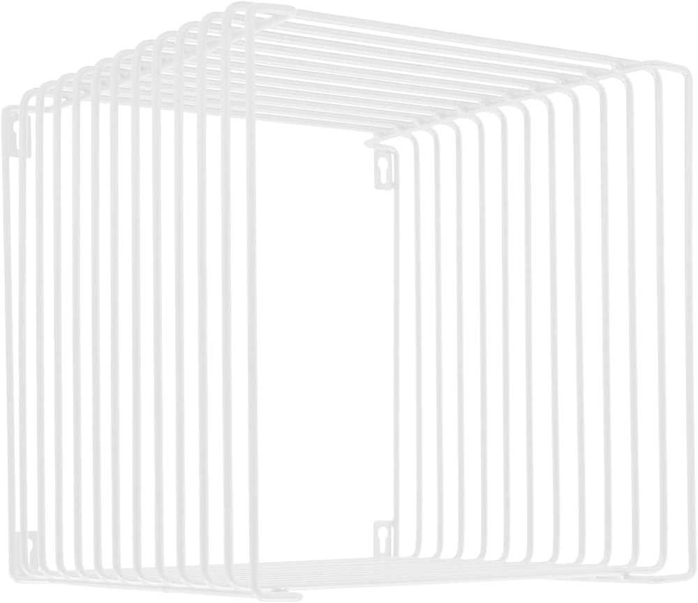 Square Geometry Retro Side Table, 11.8in Iron Multi-Purpose Side Table Square...