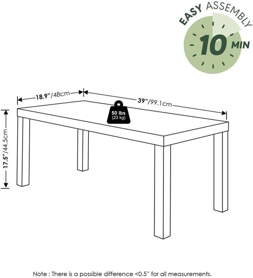 Pemberly Row 3-Piece Living Room Table Set, Includes Coffee Table & 2 Sid...