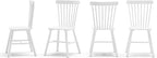 LUE BONA 4PC 18" White Windsor Dining Chairs Set, Spindle Back Wood Dining Chair, Sturdy Solid Hardwood Construction, Easy Assembly, Ideal for Kitchen and Dining Room