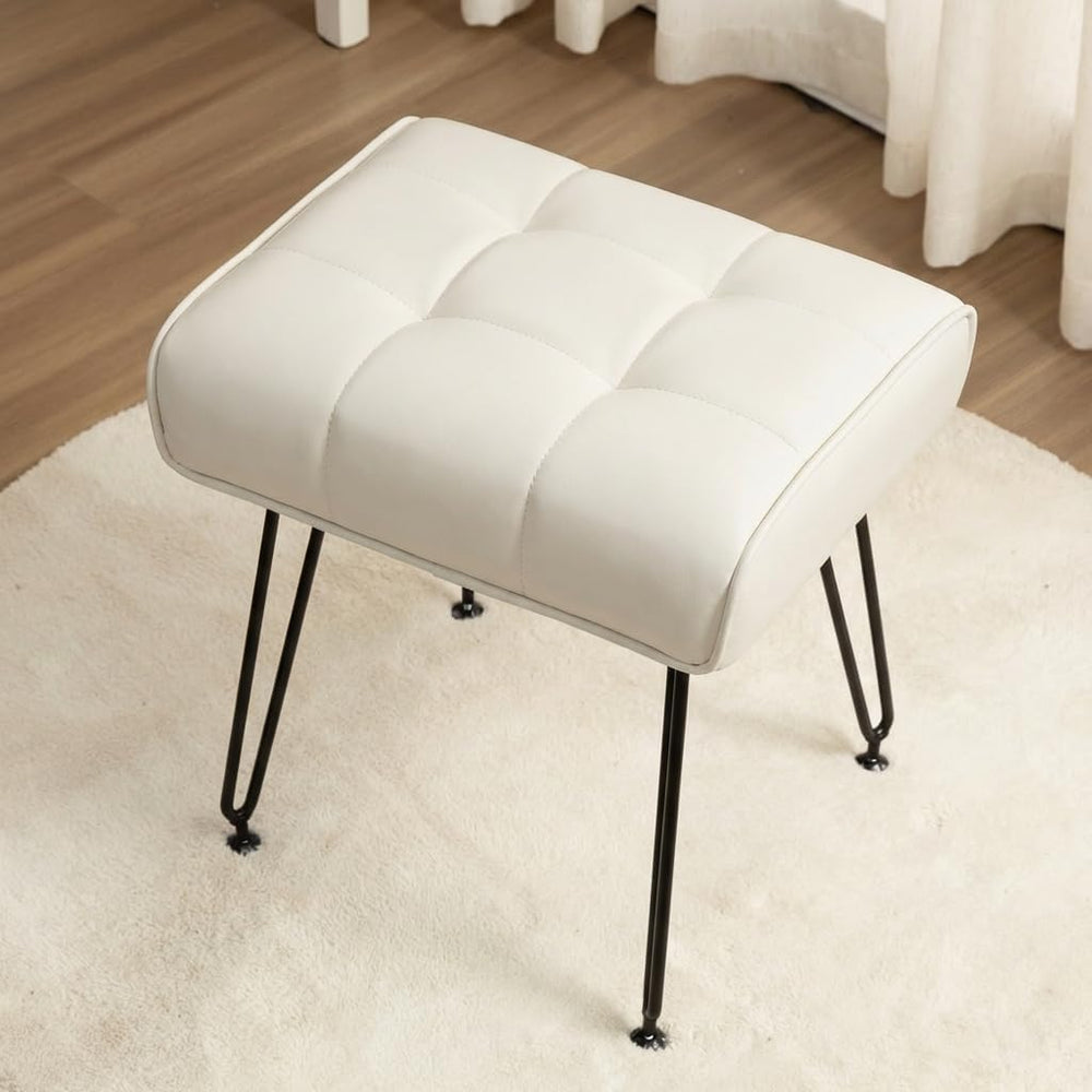EBENCHICO PU Leather Vanity Stools, Vanity Stool Chairs for Makeup Faux Leath...