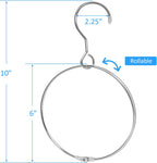 2 Pack Belt Organizer for Closet, Closet Hanger Organizer, Chrome Ring Hanger for Belts Ties Scarves and Accessory Storage