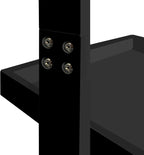 Modern 5 Tier Leaning Wall Ladder Bookshelf, Black, 70 Inches | Storage Rack, Organizer
