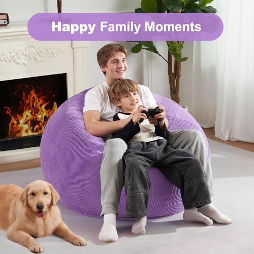 Homguava 3FT Bean Bag Chair for Adults,Teardrop Beanbag Chair with Handle | B...
