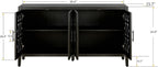 Buffet Sideboard Credenzas for Living Room, 60" Entryway Table with Storage Accent Cabinet, Hollow Carved Doors, Antique Black