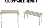 Metal Plant Stand, Rust-proof Aluminum Flower Pot Stand, Plants Display Stands Decoration Racks for Living Room Balconies and Gardens (120 White)
