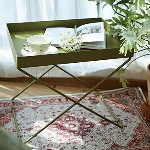 Telephone Table, Grass Green Metal Nightstand/End Table,Square Pallet Sofa Si...