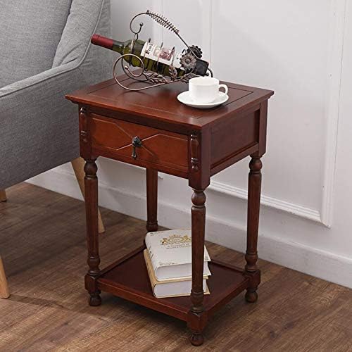 Telephone Table, American Bedside Table with Drawers,The Sofa Beside The Cabi...