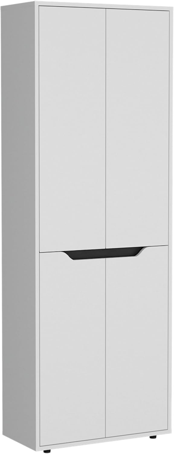 Storage Cabinet Kitchen Pantry with Four Doors and and Five Interior Shelves