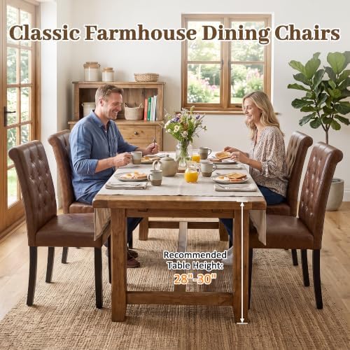 LSSPAID Dining Chairs Set of 6, Modern Armless Parsons Side Chairs, Upholster...